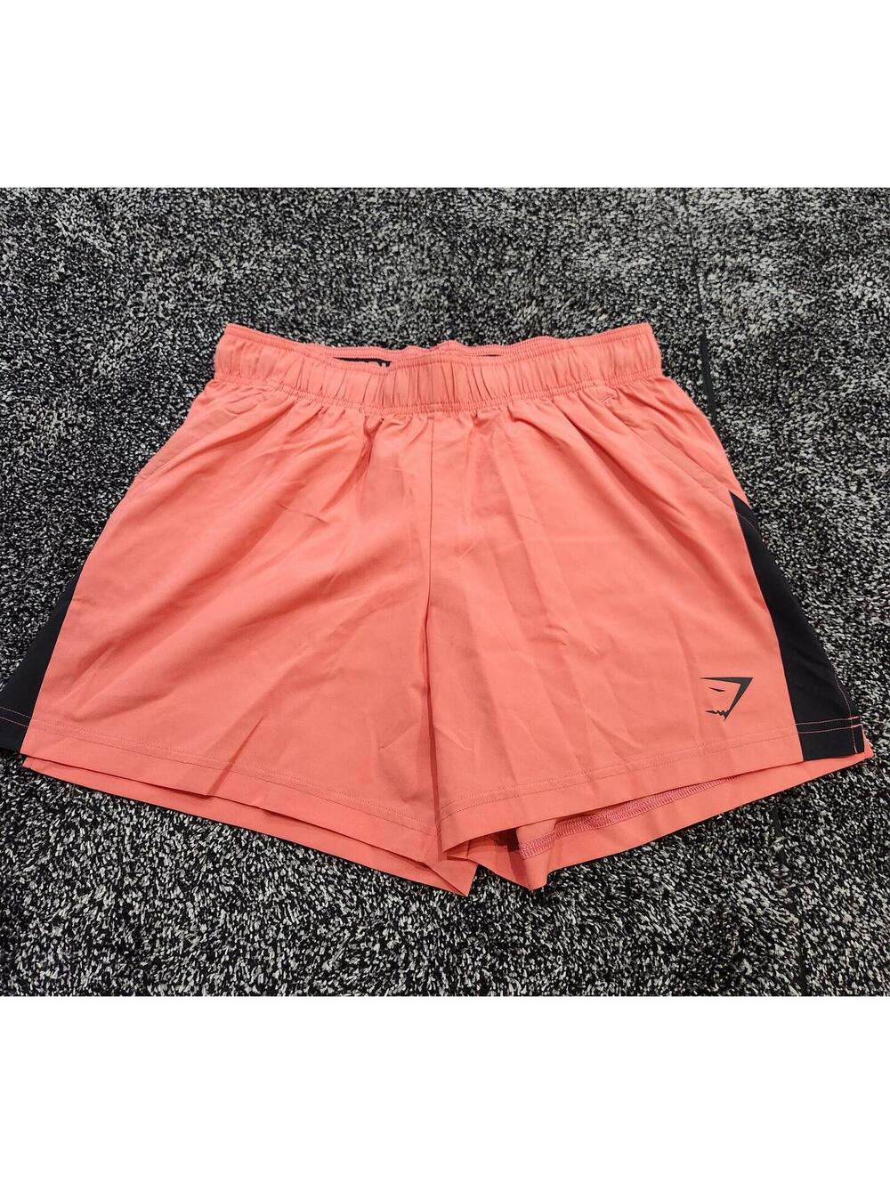 Gymshark Shorts Mens Medium Orange Athletic Training Gym Running Lightweight